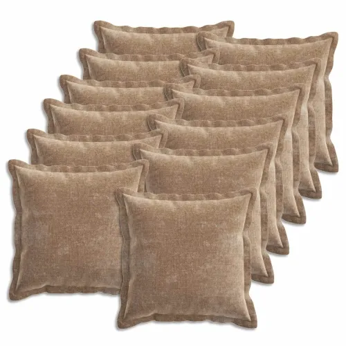 Presvlaka za jastuk 12 kom. HOUTEN Smeđa 50 x 50 cm - Smeđa 50 x 50 cm 12 Cijena