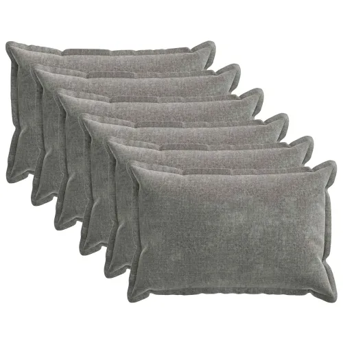 Presvlaka za jastuk 6 kom. HOUTEN Tamnosiva 50 x 80 cm - Tamnosiva 50 x 80 cm 6 Cijena