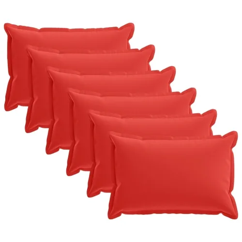 Presvlaka za jastuk 6 kom. HOUTEN Crvena 50 x 80 cm Poliester - Crvena 50 x 80 cm 6 Cijena