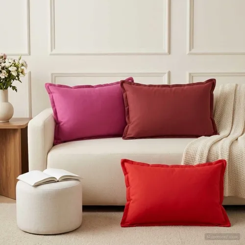 Presvlaka za jastuk 2 kom. HOUTEN Vinska crvena 50 x 80 cm - boja crnog vina 50 x 80 cm 2 Cijena