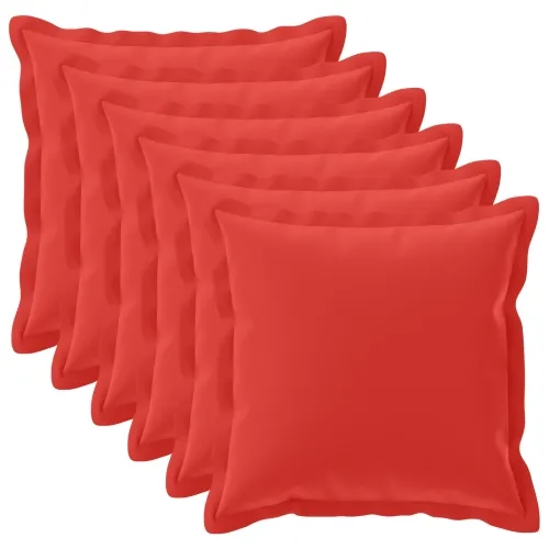 Presvlaka za jastuk 6 kom. HOUTEN Crvena 55 x 55 cm Poliester - Crvena 55 x 55 cm 6 Cijena