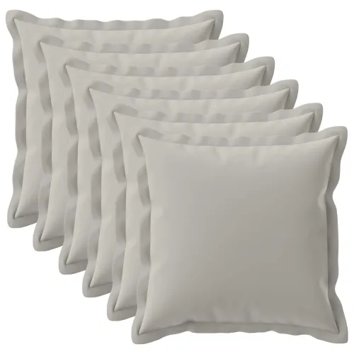 Presvlaka za jastuk 6 kom. HOUTEN Siva 60 x 60 cm Poliester - Siva 60 x 60 cm 6 Cijena