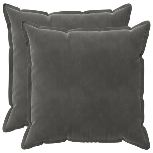 Presvlaka za jastuk 2 pcs HOUTEN Tamnosiva 80 x 80 cm Baršun - Tamnosiva 80 x 80 cm 2 Cijena