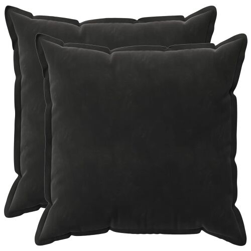 Presvlaka za jastuk 2 pcs HOUTEN Crna 80 x 80 cm Baršun - Crna 80 x 80 cm 2 Cijena
