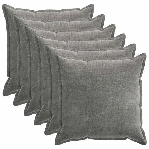 Presvlaka za jastuk 6 kom. HOUTEN Tamnosiva 80 x 80 cm - Tamnosiva 80 x 80 cm 6 Cijena