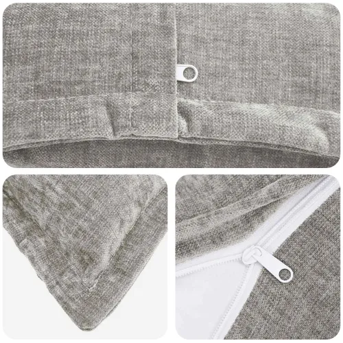 Presvlaka za jastuk 6 kom. HOUTEN Svjetlosiva 80 x 80 cm - Svjetlosiva 80 x 80 cm 6 Cijena
