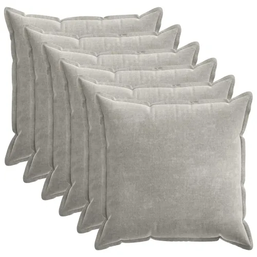Presvlaka za jastuk 6 kom. HOUTEN Svjetlosiva 80 x 80 cm - Svjetlosiva 80 x 80 cm 6 Cijena