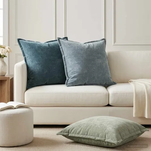 Presvlaka za jastuk 6 kom. HOUTEN Plava 80 x 80 cm - Plava 80 x 80 cm 6 Cijena