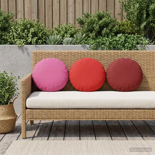 Presvlaka za jastuk 6 pcs HEERLEN Vinska crvena Ø 30 cm - boja crnog vina Ø 30 cm 6 Cijena