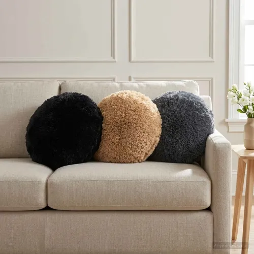 Presvlaka za jastuk 2 pcs HEERLEN Antracit Ø 30 cm PV flis - Antracit Ø 30 cm 2 Cijena