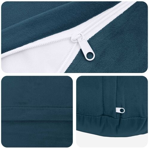 Presvlaka za jastuk 2 pcs HEERLEN Plava Ø 50 cm Baršun - Plava Ø 50 cm 2 Cijena