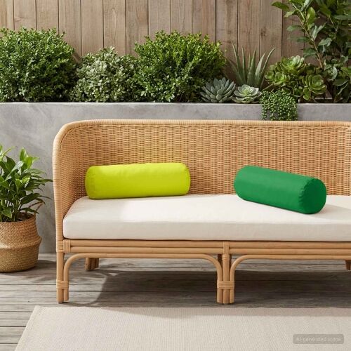 Presvlaka za jastuk 2 pcs HEERLEN Zelena Ø 15 x 40 cm Poliester - Zelena Ø 15 x 40 cm 2 Cijena