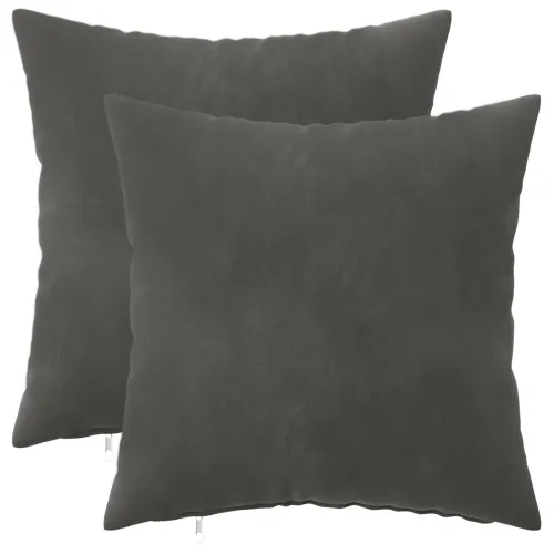 Jastuk s jastukom HEERLEN 2 kom. Tamnosiva Baršun - Tamnosiva 30 x 30 cm 2 Cijena