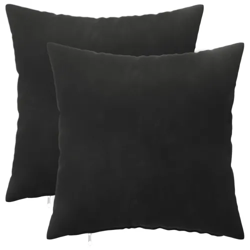 Jastuk s jastukom HEERLEN 2 kom. Crna Baršun - Crna 35 x 35 cm 2 Cijena