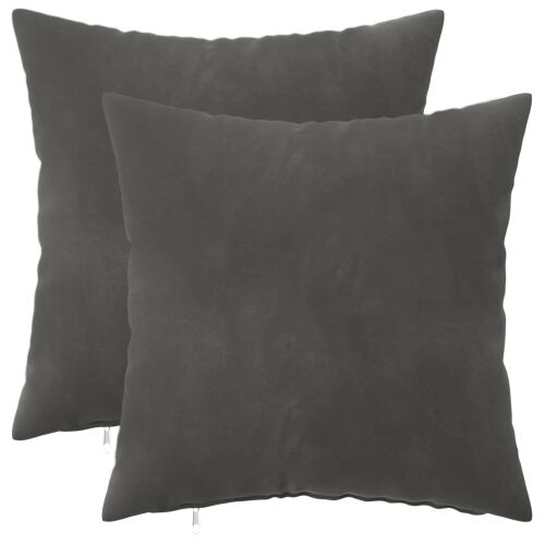 Jastuk s jastukom HEERLEN 2 kom. Tamnosiva Baršun - Tamnosiva 40 x 40 cm 2 Cijena