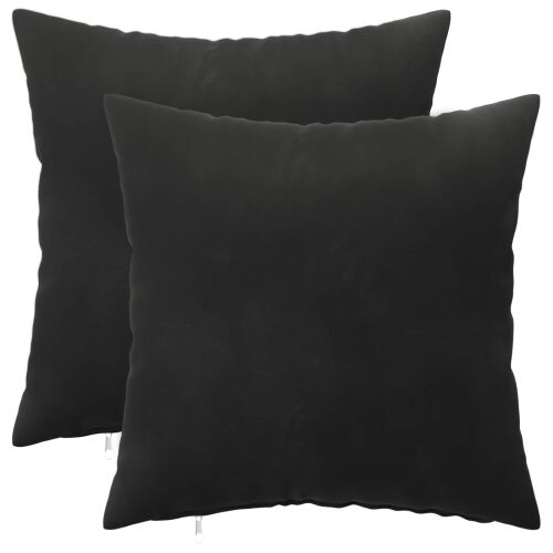 Jastuk s jastukom HEERLEN 2 kom. Crna Baršun - Crna 50 x 50 cm 2 Cijena