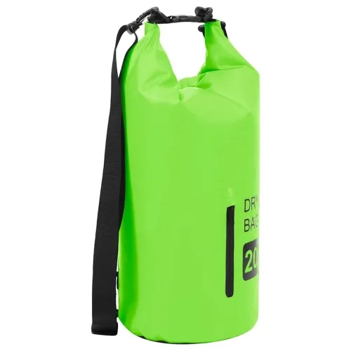 Suha torba s patentnim zatvaračem zelena 20 L PVC - Zelena 20 l s patentnim zatvaračem Cijena