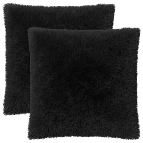 Jastuk s jastukom HEERLEN 2 kom. Crna PV flis - Crna 80 x 80 cm 2 Cijena