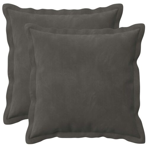 Jastuk s jastukom HOUTEN 2 kom. Tamnosiva Baršun - Tamnosiva 40 x 40 cm 2 Cijena