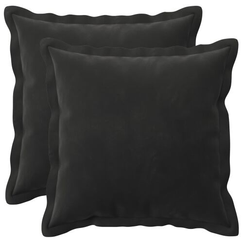 Jastuk s jastukom HOUTEN 2 kom. Crna Baršun - Crna 45 x 45 cm 2 Cijena