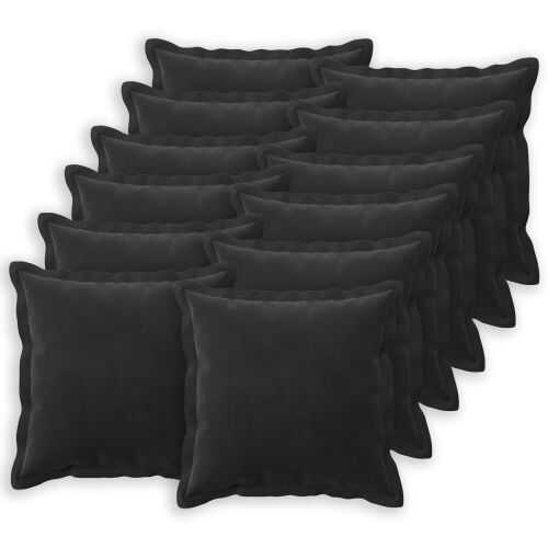 Jastuk s jastukom HOUTEN 12 kom. Crna Baršun - Crna 45 x 45 cm 12 Cijena