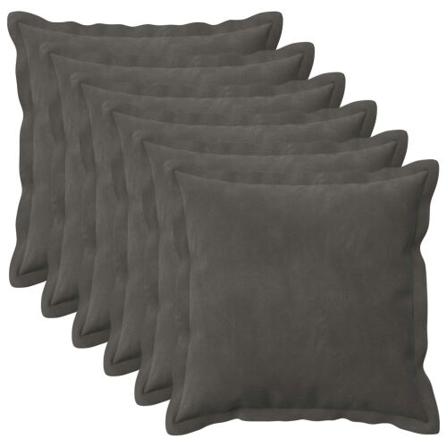Jastuk s jastukom HOUTEN 6 kom. Tamnosiva Baršun - Tamnosiva 50 x 50 cm 6 Cijena