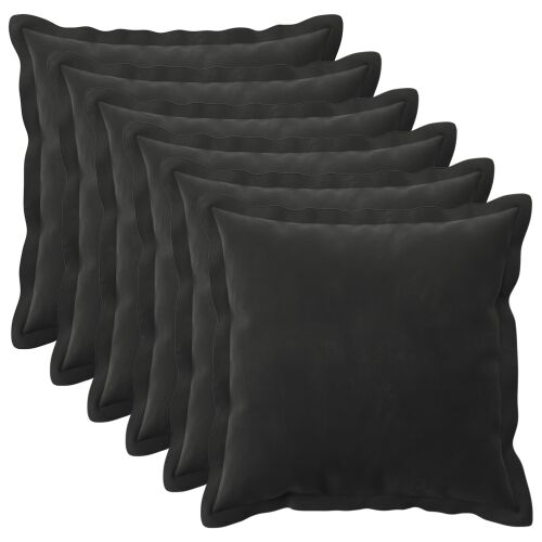 Jastuk s jastukom HOUTEN 6 kom. Crna Baršun - Crna 50 x 50 cm 6 Cijena