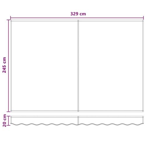 Zamjensko platno za tendu za 3,5x2,5 m - Svijetlosiva i bijela 3,5 x 2,5 m Cijena