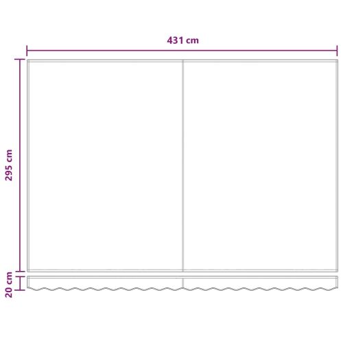 Zamjensko platno za tendu za 4,5x3 m - Svijetlosiva i bijela 4,5 × 3 m Cijena