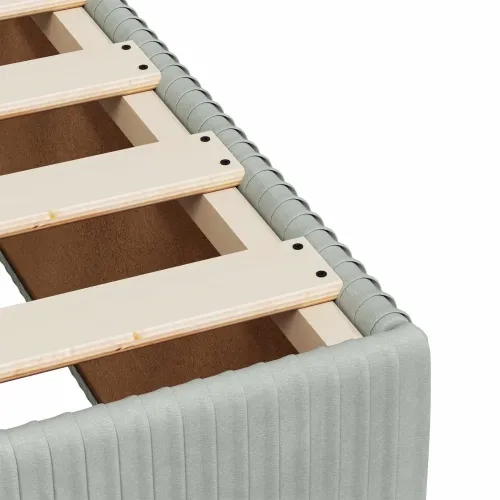 Boxspring krevet s madracem Svjetlosiva 180 x 200 cm Baršun - Svjetlosiva 180 x 200 cm Dizajn s rombovima Cijena