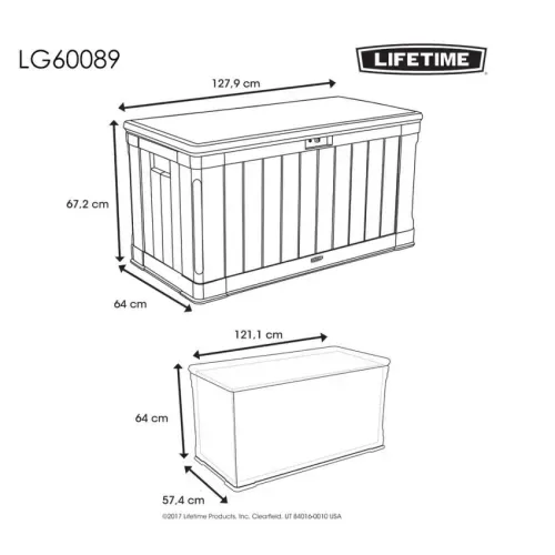 Lifetime - Plastična kutija za vrtne jastuke | 440 L | Smeđa - BRANDED IN THE USA Cijena