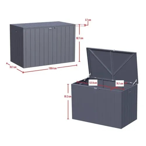 Shelterlogic | Čelična vrtna kutija za jastuke | 980 L | Antracit - BRANDED IN THE USA Cijena
