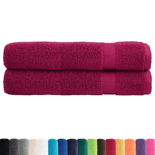 Ručnici za saunu SOLUND 2 kom bordo 80 x 200 cm 600 gsm - Bordo 80 x 200 cm 2 Cijena