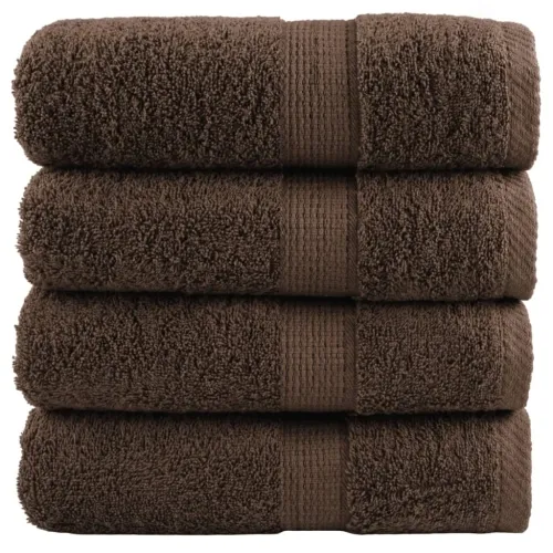 Premium ručnici za pranje SOLUND 4 kom. smeđe 30x30 cm 600 g/m² - Smeđa 30 x 30 cm 4 Cijena