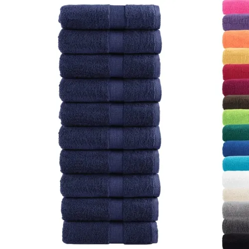 Premium ručnici za goste SOLUND 10 kom. tamnoplave boje 30x50 cm 600 g/m² - Modra 30 x 50 cm 10 Cijena