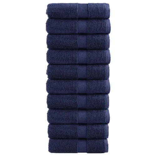 Premium ručnici za goste SOLUND 10 kom. tamnoplave boje 30x50 cm 600 g/m² - Modra 30 x 50 cm 10 Cijena