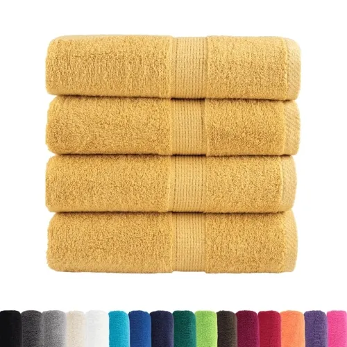 Premium ručnici za goste SOLUND 4 kom. zlatne boje 30x50 cm 600 g/m² - Zlatno 30 x 50 cm 4 Cijena