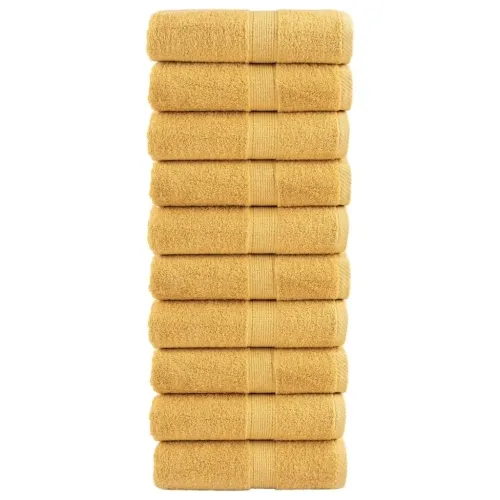 Premium ručnici za goste SOLUND 10 kom. zlatne boje 30x50 cm 600 g/m² - Zlatno 30 x 50 cm 10 Cijena