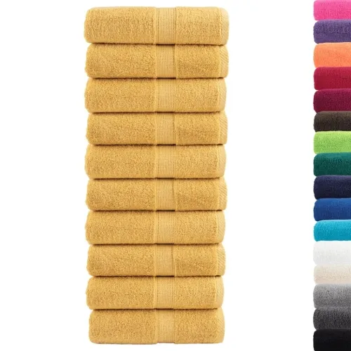 Premium ručnici za goste SOLUND 10 kom. zlatne boje 30x50 cm 600 g/m² - Zlatno 30 x 50 cm 10 Cijena