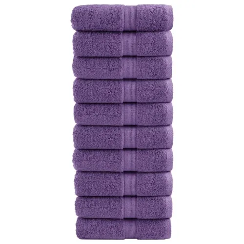 Premium ručnici za pranje SOLUND 10 kom. ljubičaste 30x30 cm 600 g/m² - Ljubičasta 30 x 30 cm 10 Cijena