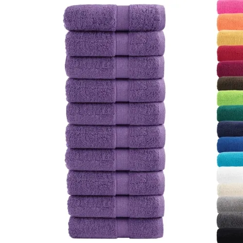 Premium ručnici za pranje SOLUND 10 kom. ljubičaste 30x30 cm 600 g/m² - Ljubičasta 30 x 30 cm 10 Cijena