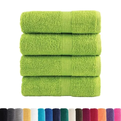 Premium ručnici za goste SOLUND 4 kom. zelene boje jabuke 30x50 cm 600 g/m² - Jabukova zelena 30 x 50 cm 4 Cijena