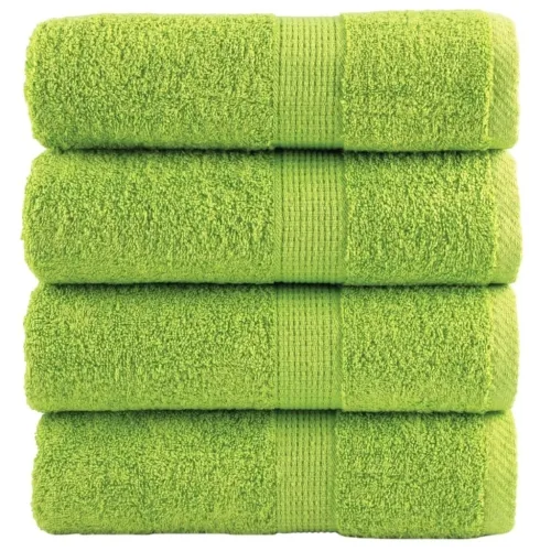 Premium ručnici za goste SOLUND 4 kom. zelene boje jabuke 30x50 cm 600 g/m² - Jabukova zelena 30 x 50 cm 4 Cijena
