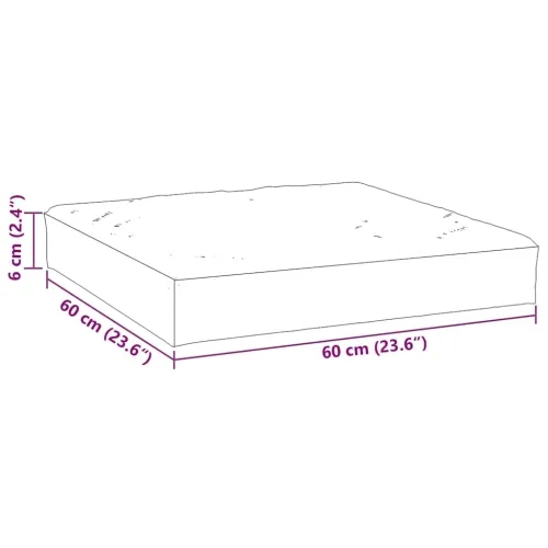 Paletni podni jastuk od tkanine 60 x 60 x 6 cm antracit - Antracit naslon za noge Cijena