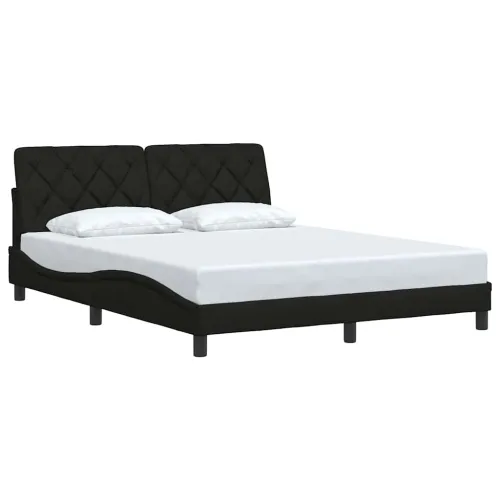 Okvir za krevet bez madraca crni 160x200 cm od tkanine - Crna 160 x 200 cm Cijena