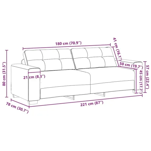 Dvodijelni set sofa s jastucima, crni baršun - Crna Cijena