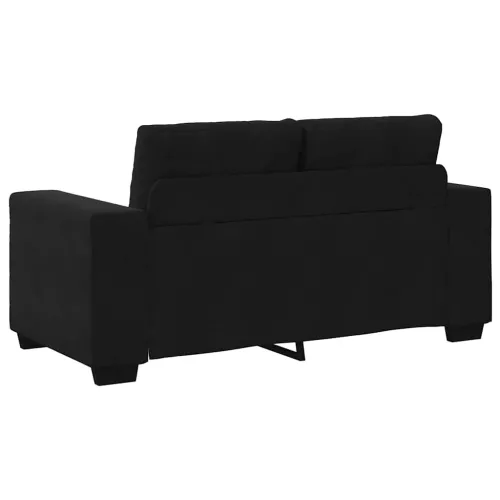 Dvodijelni set sofa s jastucima, crni baršun - Crna Cijena