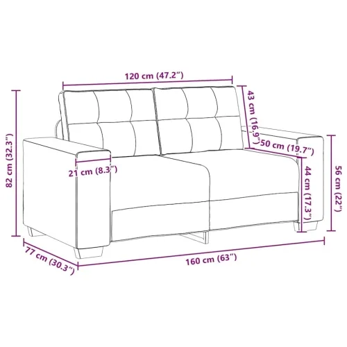 Dvodijelni set sofa s jastucima, crni baršun - Crna Cijena