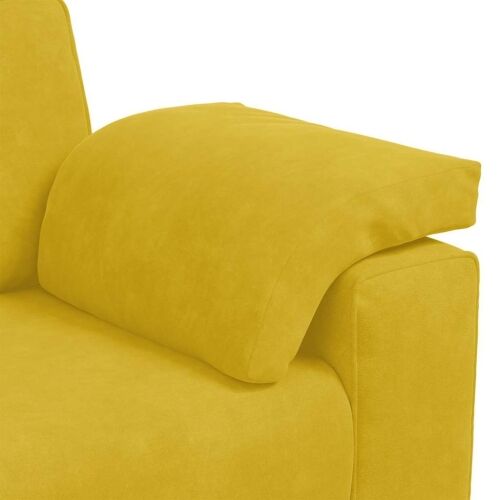Dvodijelni set sofa s jastucima, žuti baršun Cijena