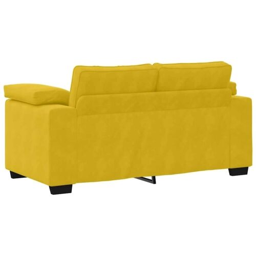Dvodijelni set sofa s jastucima, žuti baršun Cijena
